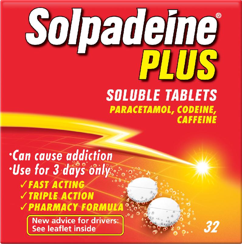 SOLPADEINE PLUS soluble tablets 30mg/8mg/500mg  32